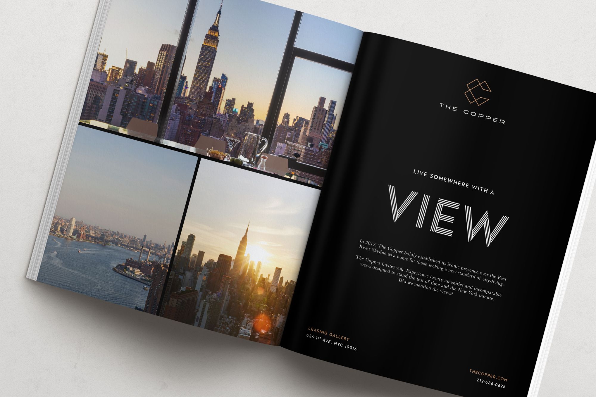 Print advertising spreads
