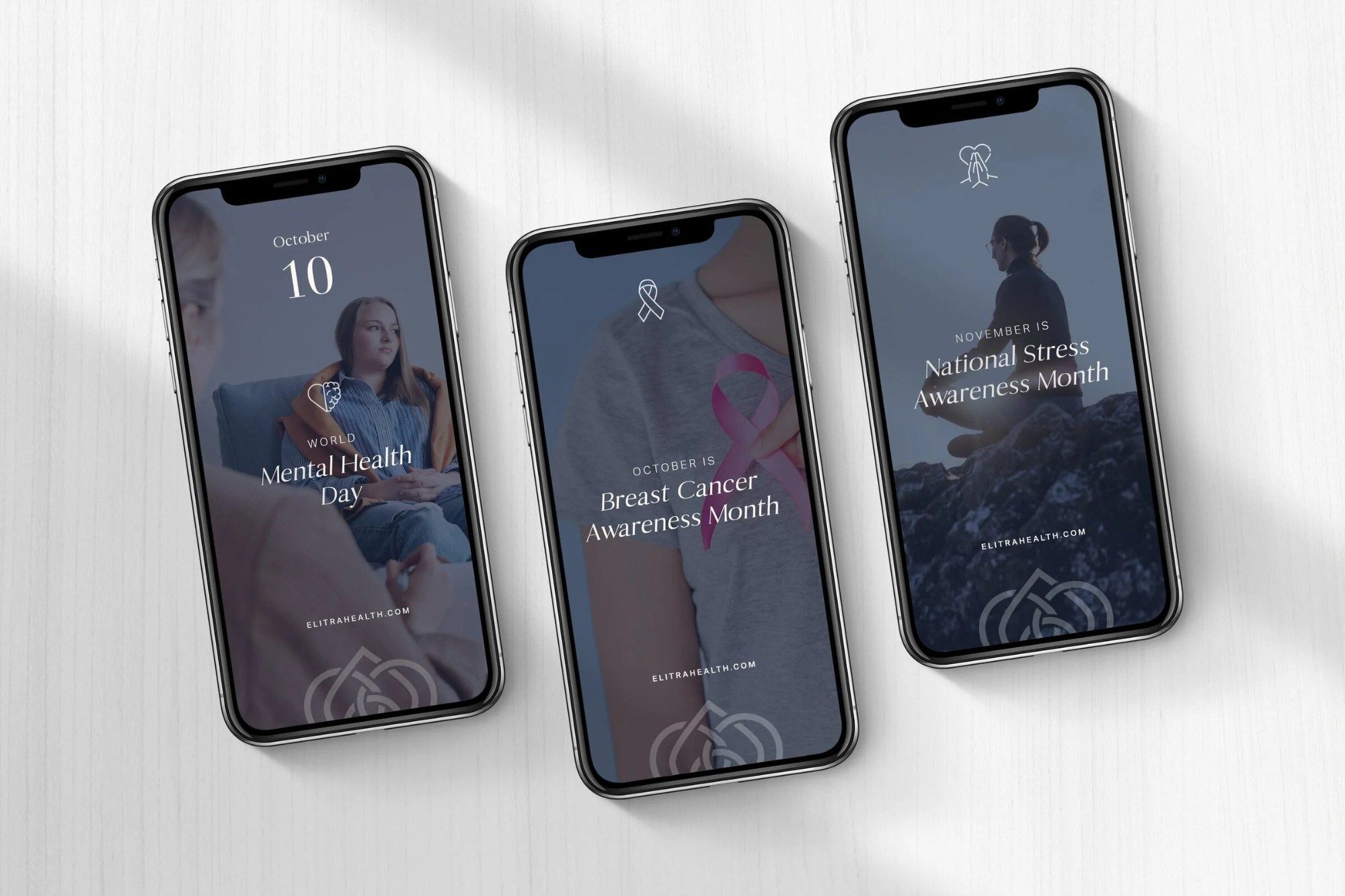 Elitra Health Instagram stories for health awareness months