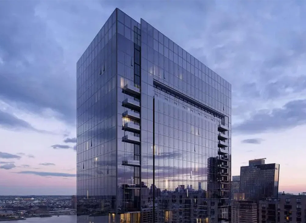 Building at dusk
